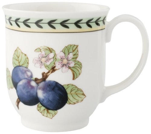 Villeroy & Boch Charm & Breakfast French Garden Taza de café, 420 ml, Altura: 9 cm, Porcelana Premium, Blanco/Colorido