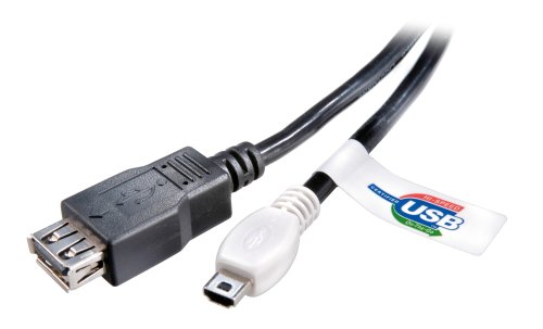 Vivanco USB Mini A/USB A, 1.8m - Cable USB (1.8m, Mini-USB A, USB A, 480 Mbit/s, 0 m) Negro