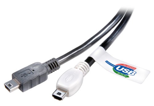 Vivanco USB mini A/USB mini B, 1.8 m - Cable USB (1.8 m, Mini-USB A, Mini-USB B, 1.8 m, Negro)
