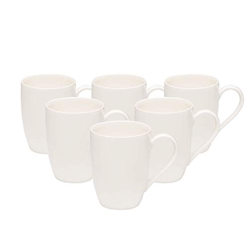 vivo by Villeroy & Boch Group Basic White Taza de café, Set de 6 piezas, 300 ml, Porcelana Premium, Blanco