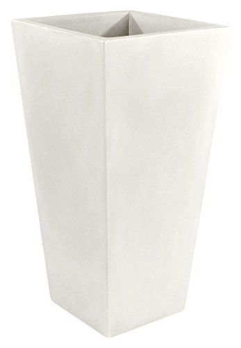 Vondom Maceta Cono Cuadrado Alto Simple, Blanco, 35x35x100 cm, 41235