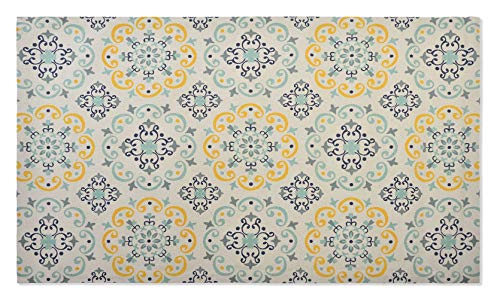 Wellindal Alfombra algodón 178x116 1800 gsm. étnico color