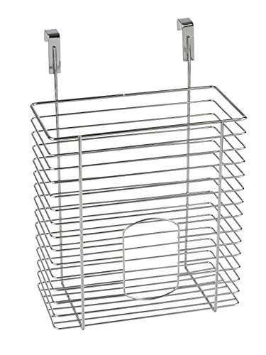 WENKO 2340100 Cesta para las bolsas de la compra - para colgar, Metal cromado, 20 x 29 x 8 cm, Cromo