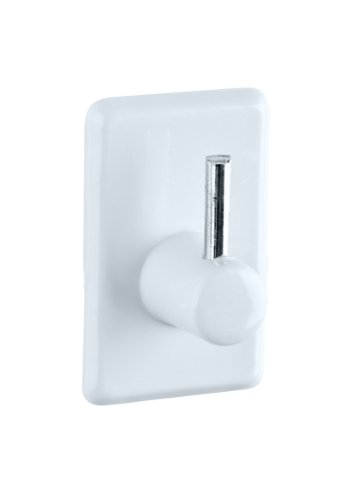 Wenko 4418010100 - Lote de Perchas de Pared (4 Unidades), Color Blanco