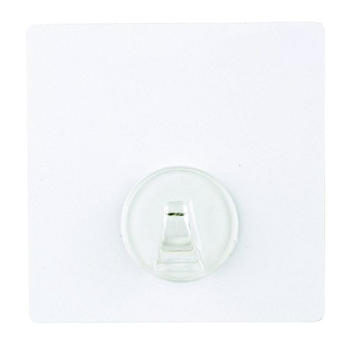 Wenko Static-Loc Gancho de Pared, Tereftalato de Polietileno, Blanco, 8x8x3 cm