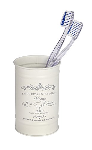 Wenko Vaso para cepillos de Dientes Home, Color Crema