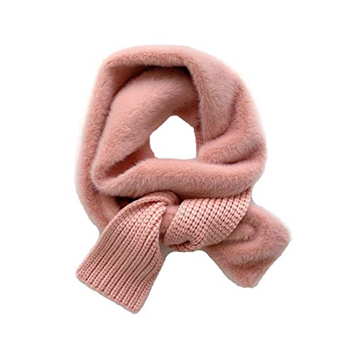 WFF Tiendas de Mujeres Bufandas y chales - Peluche Bib Estudiantes All-Match Pure Color Piel Collar Bufanda Espesado Calor Peluche Bib Mujer Es tu Mejor Producto para el Clima frío.