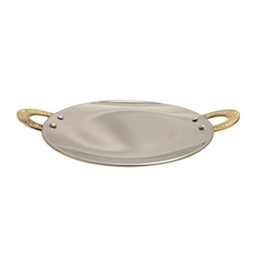 Whopper Steel Copper Tawa hecho a mano - Bandeja para platos indios - Hogar, hotel, restaurante, vajilla, artículo de regalo 17,78 cm