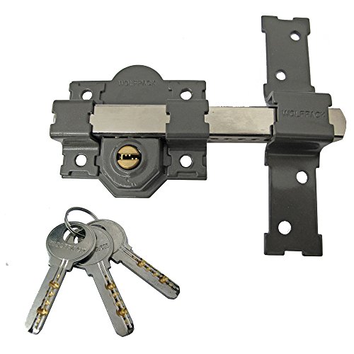 WOLFPACK LINEA PROFESIONAL 3102132 Cerrojo B-6 Llave Seguridad 2 Lados Pasador de 165mm Cilindro de 50mm