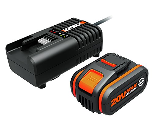 Worx WA3604 Akku mit Akku Ladestation (20V – 4000mAh Li-Ion Akkubatterie und Akku Ladestation)