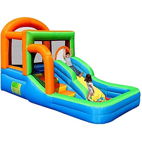 WRJY Castillo Hinchable para niños Castillo Hinchable Inflable para niños Trampolín Combinado Trampolín al Aire Libre Soplador Gratis Juegos inflables