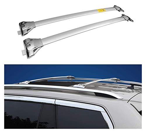 XIAOZHIWEN Atlas de Coche Teramont- Barra de Acero Inoxidable Cross Barra de Barra de Techo Rack Equipaje Transportista de Carga para VW-VOLKSWAGEN-202020 (Color : Silver)