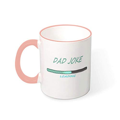 XJJ88 Taza con asa de cerámica estilo retro con texto en inglés "Tea Dad Joke", 330 ml