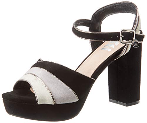 XTI 35180.0, Zapatos con Tira de Tobillo para Mujer, Negro, 36 EU