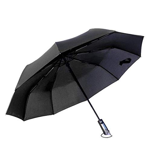 Y-S Paraguas Plegable Plegable a Prueba de Viento Paraguas con Ventilación Auto Open & Amp; Cerrar Travel Umbrellas For Men & Amp; Mujeres Extremadamente Fuertes Y Amp; Durable, Negro, a