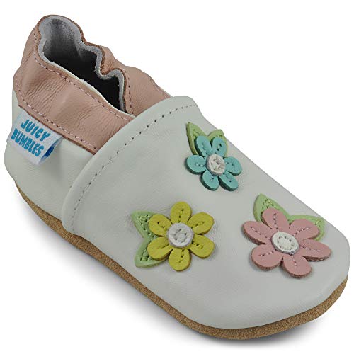 Zapatos Bebe Niña - Zapatillas Niña - Patucos Primeros Pasos - Flores de Cerezo - 6-12 Meses