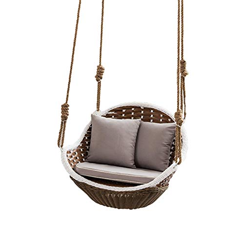 ZHENAO Silla de Haa Porcho Swing W/Tiendo Resistente Del Tiempo, Rotación de 360 ​​Grados Ideal para Uso en Interiores/Al Aire Libre, Patio, Césped, Cubierta, Patio, Jardín, Dob