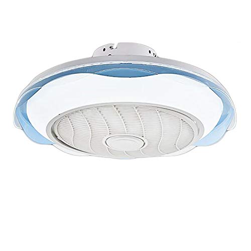 ZMLG Ventilador de Techo con Luz y Mando a Distancia Infantil 3 Colores Regulables Lámpara de Techo Ventilador Silencioso Velocidad del Viento Ajustable Fan APP Temporizador,Ø52CM,80W,Azul