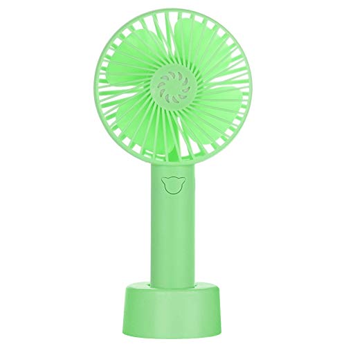 ZoneYan Mini Ventilador USB Portatil, Ventilador de Mano USB, Personal Hand Fan Batería Recargable, Ventilador con Base Escritorio y 3 Velocidades Ajustable, para Oficina Hogar Viaje