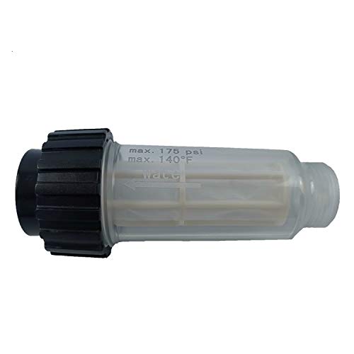 1x Filtro de Agua Que Incluye Inserto de Filtro (5.731-050.0) para Todas Las lavadoras a presión Karcher con conexión de Agua de 3/4 de Pulgada como Karcher K2-K7 Compatible con 4.730-059.0