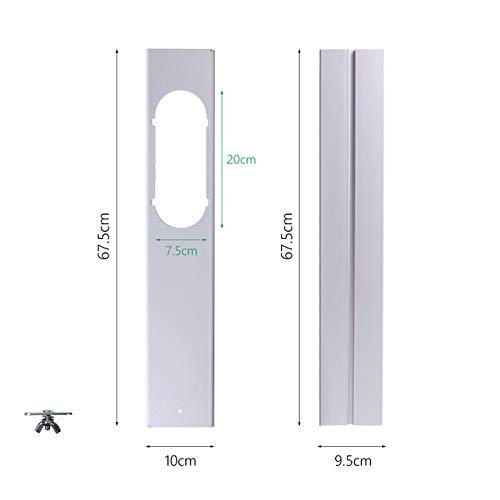 3Pcs 190cm Aire Acondicionado Móvil Wind Sheild Air Vent Duct Window Slide Seal Kit Kit Para Aire Acondicionado Portátil Puede Reemplazar Mejor Las Piezas De Aire Acondicionado(Size:2pcs Plates)