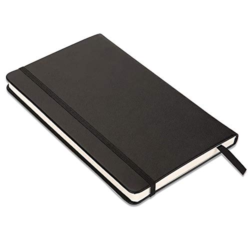 A5 Cuaderno Tapa Dura CHEPL Cuaderno en Blanco para Escribir con Cierre Elástico Cuaderno de Negocios para Oficina, Escuela, Hogar, Notas (80 Páginas)