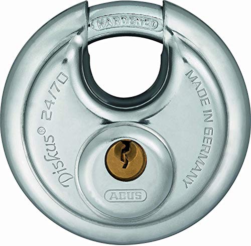 Abus 24/70 Diskus - Candado redondo, color plateado