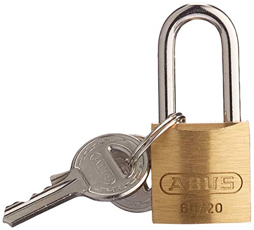 Abus 60/20HB20 KA6021 - Candado latón de 20mm arco largo llaves iguales