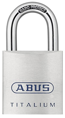 Abus 80TI/60 - Candado Titalium arco Nano protect y llave de 6 pitones 60mm