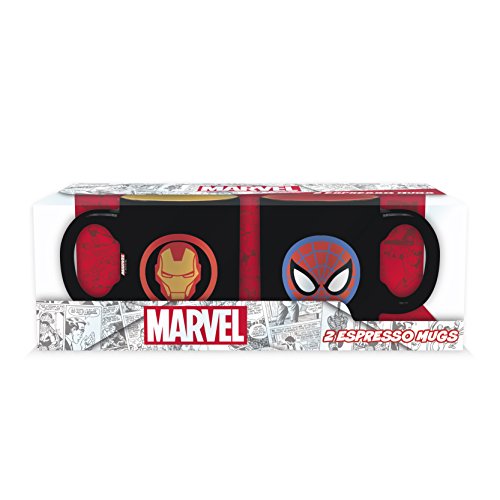 ABYstyle - MARVEL - Set 2 mini-Tazas - 110 ml - Iron Man y Spider-Man