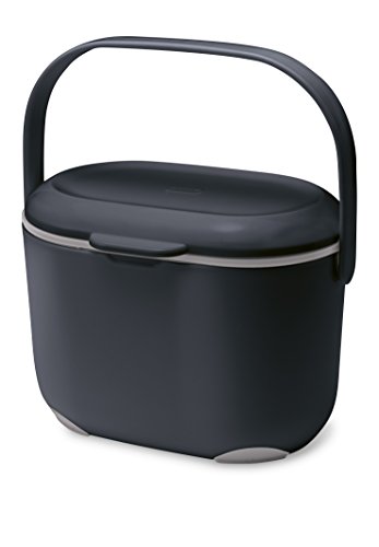 Addis 2,5 litros Cubo para Compost, Negro/Gris