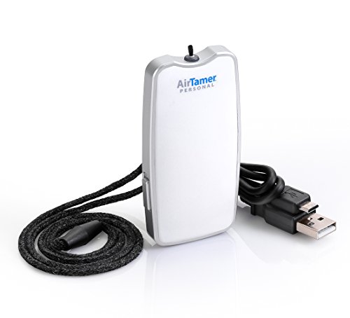 AirTamer A310 - Purificador de Aire portátil y Recargable, generador de Iones Negativos, purifica el Aire eliminando gérmenes, Polvo, Virus, bacterias, alérgenos, Moho, olores, y más Funda de Piel