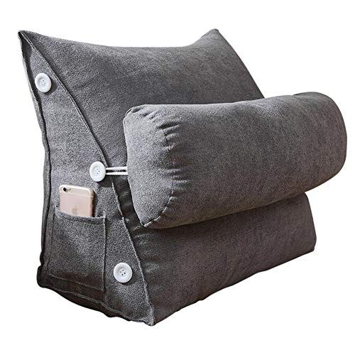 Almohada Lumbar Espalda Almohadilla De Cuña Ajustable, Cojín Triángulo Almohadón De Respaldo Simple De Terciopelo Coreano Almohada Grande Para Ventanal, Cama Y Sofá Lavable Y Extraíble Con Cremallera