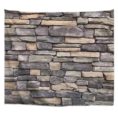 A.Monamour Tapices Rocas Piedras Pared De Ladrillo Textura Fondos Impresos Tapiz Tapiz Pared Decoraciones Pared Cortinas Ventana Mantel Playa Mantel para Dormitorio Sala De Estar Pared 130x153cm