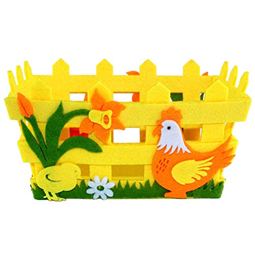 Amosfun Cestas de Pascua Cestas artesanales Huevo de Pascua Canasta de Pascua Decoración del hogar de Pascua Adornos Regalo de Pascua Pascua Decoración de Fiesta Color Aleatorio 1 unids