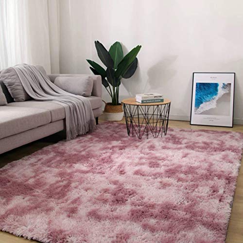 AMZERO Alfombra Shaggy Alfombras en IKEA Alfombra Vinílica Rectangular Acogedor Moquetas para Salón, Suave Mullida Duradera Resistente, Rosa Púrpura 160x200cm