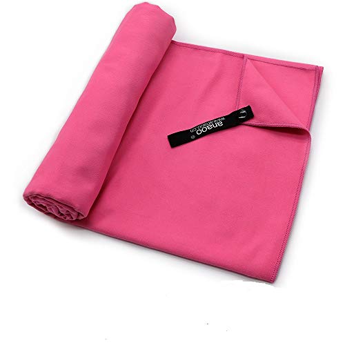 anaoo Toalla Playa Grande Toalla de Microfibra Toalla Secado Rápido Toalla Deportivas Absorbente Compacta, Ligera para Piscina Natación Viaje Acampadas Deporte Gimnasio Yoga Pilates,Rosa 160x80 1pcs