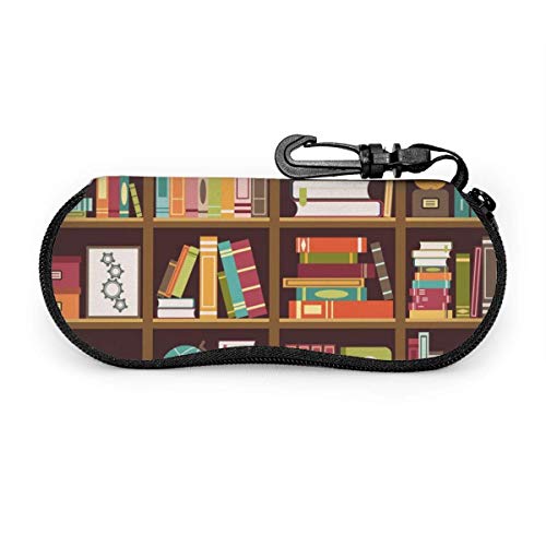 Arvolas Estantería con libros Globos y trofeos Estuche portátil para gafas Estuche protector para gafas resistentes a la abrasión