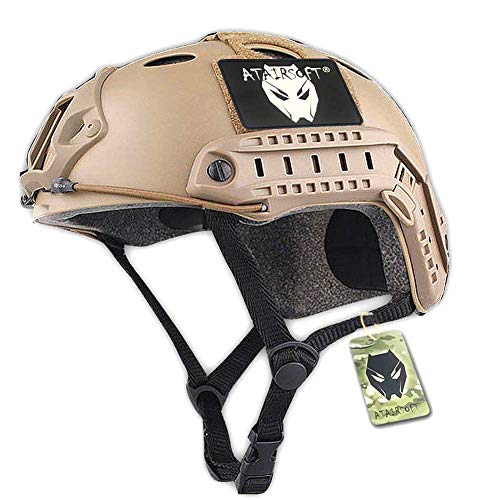 ATAIRSOFT Airsoft PJ Type Casco rápido para CQB Shooting Paintball Army Military Combat DE