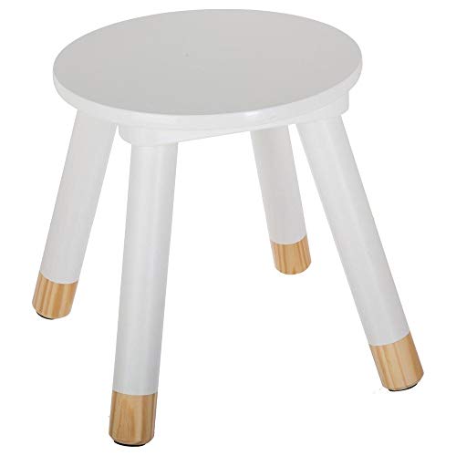 Atmosphera Taburete de Madera para niños - Color Blanco