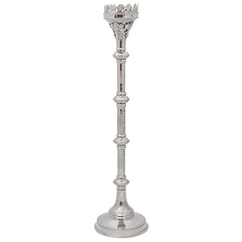 Aubaho Candelero candelabro Iglesia Altar ALU Estilo Antiguo 102cm Plata