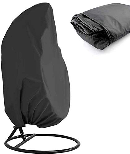 AUPERTO Funda protectora para sillón colgante 190 x 115 cm – Cubierta para sillón colgante / sillón colgante con cordón Oxford resistente al agua para muebles de jardín exterior