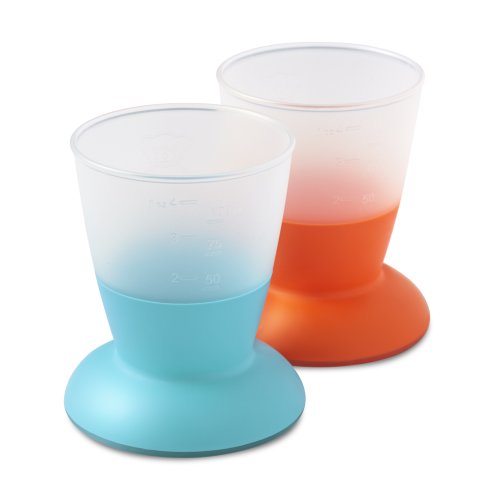 BabyBjörn Pack de 2 Vasos para Bebé, Naranja y Turquesa