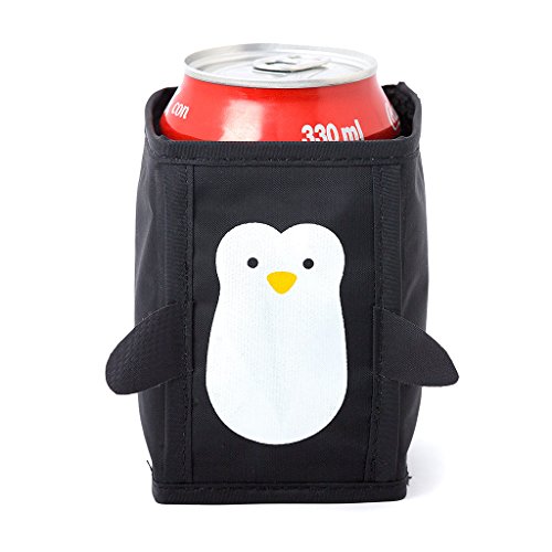 Balvi - Penguin Enfriador de latas, Enfriador de Cerveza, Enfriador de Bebidas. Set de 4 Unidades. con Forma de pingüino.