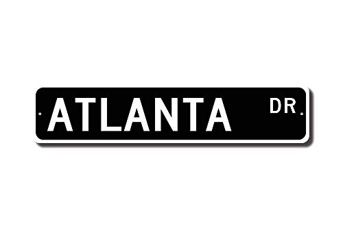 BCTS Atlanta - Señal de Atlanta de recuerdo, Atlanta, Atlanta, Atlanta, para visitantes, Momento de calle al aire libre, señal de calle/metro de 4 x 16 pulgadas