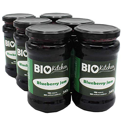 BioKitchen - Mermelada de arándanos ecológica (6 envases de 340 g)