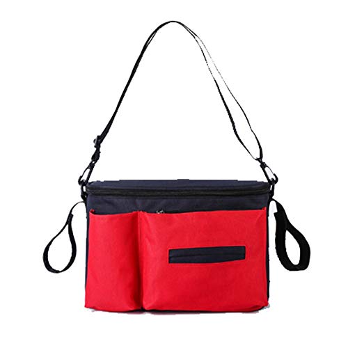 Bolsa de cochecito de bebé Bolsa de pañales organizadora de cochecito de bebé universal Almacenamiento con múltiples bolsillos para botellas, pañales, juguetes para mamá y papá 3 colores para bebés Bo