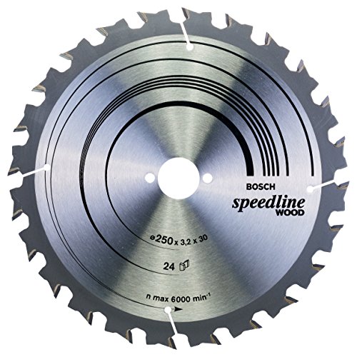 Bosch 2 608 640 680 - Hoja de sierra circular Speedline Wood (250 x 30 x 3,2 mm, 24)