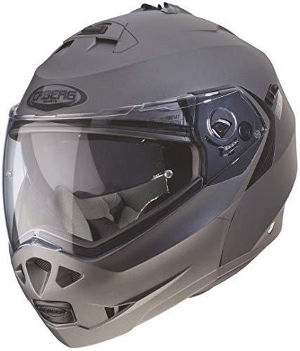 Caberg Klapp Helm Duke II 2 Motorrad Belüftet Sonnenblende Pinlock Visier Jet Brillenträger, 308650, Farbe Gunmetal, Größe L