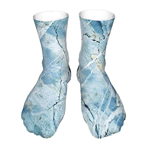 Calcetines gruesos de 40 cm de mármol, granito, piedra desteñida, estilo casual, 3D, atlético, para hombre y mujer